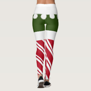 Leggings Navidades Cuidados Elf Candy Cane Taselas de Horno