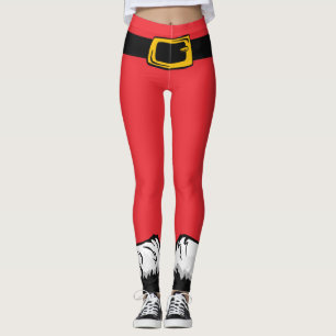 Leggings Navidades curados festejan Santa Pants rojos