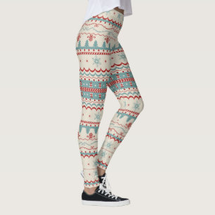 Leggings Navidades Cute Sweater Knit vacaciones Año Nuevo l