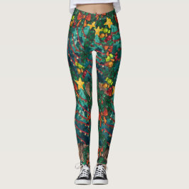Leggings Navidades de acuarela fantásticos