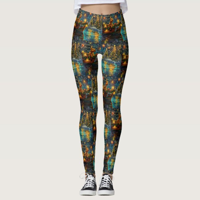 Leggings Navidades de Airedale (Anverso)