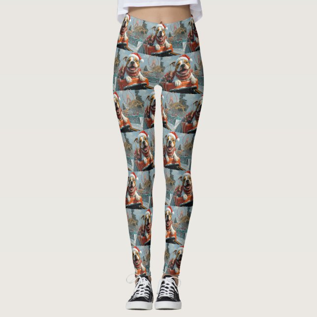 Leggings Navidades de American Staffordshire Dog (Anverso)