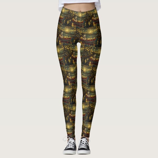Leggings Navidades de American Staffordshire Voyage festivo (Anverso)