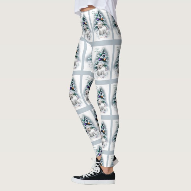 Leggings Navidades de Bichon Frise (Izquierda)