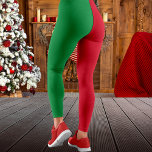 Leggings Navidades de bloques de color sólido rojo y verde<br><div class="desc">Leggings de color sólido rojo y verde para mujeres y chicas. Ideal para un equipo fiesta de Navidades.</div>