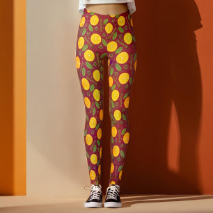 Leggings Navidades de borgoña picante