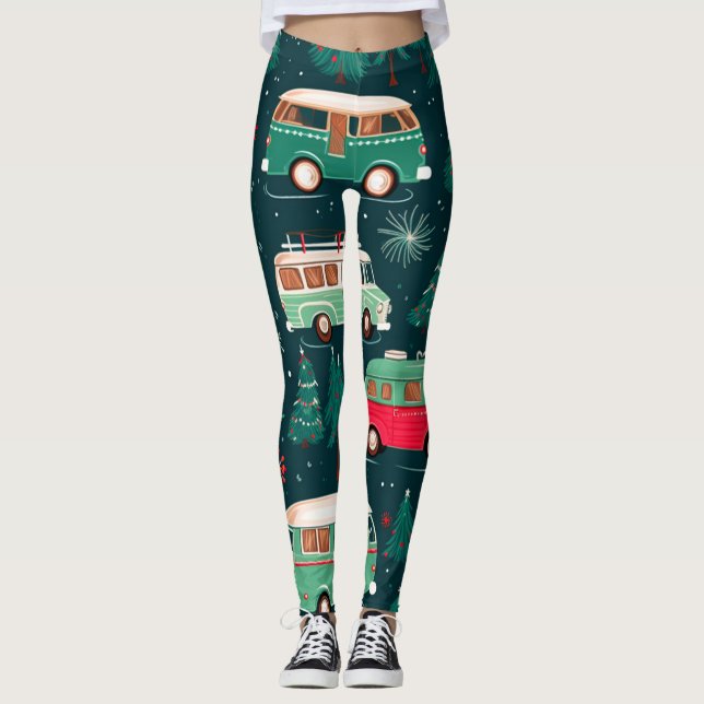 Leggings Navidades de campamento temáticos para Camper (Anverso)