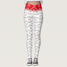 Leggings Navidades de Candy Cane Holiday Dog Paw