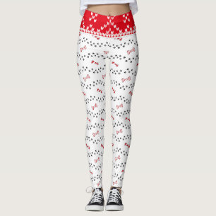 Leggings Navidades de Candy Cane Holiday Dog Paw