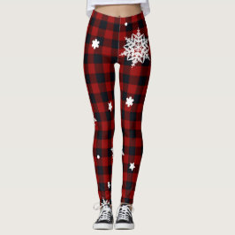 Leggings Navidades de cheques rojos