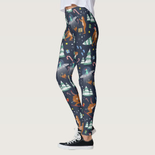 Leggings Navidades de ciencia ficción Big Foot, Aliens y Re