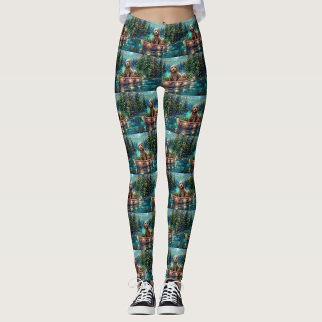 Leggings Navidades de Cockapoo Voyage festivo (Anverso)