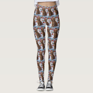 Leggings Navidades de Cockapoo Winter Wonderland Alegría