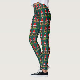 Leggings Navidades de Cute Santa Pug