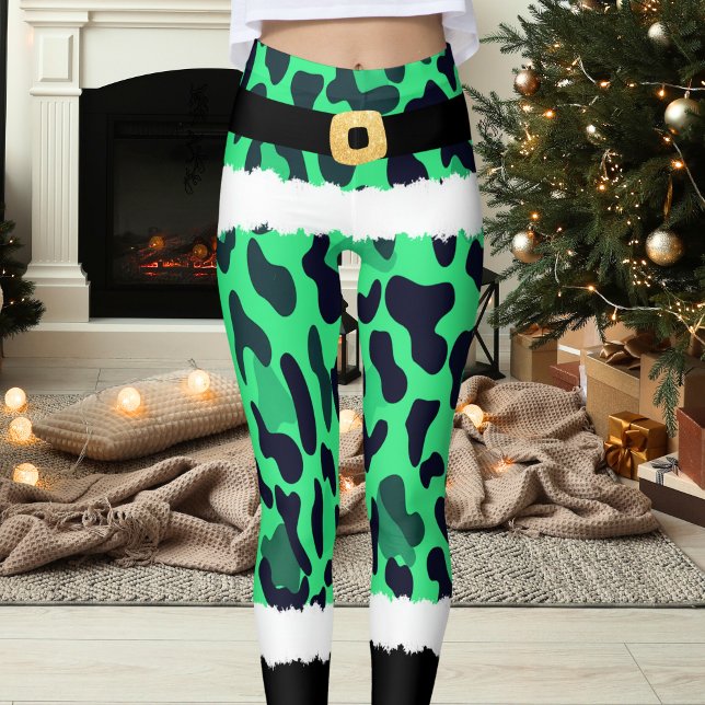 Leggings Navidades de disfraces de Leopardo Verde Imprimir  (Subido por el creador)