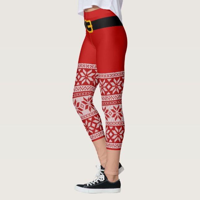 Leggings Navidades de disfraces de Santa Claus (Izquierda)