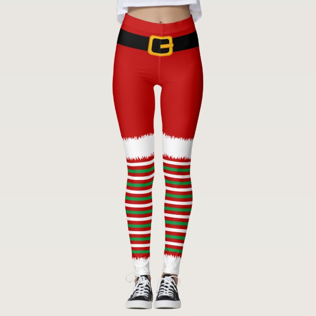 Leggings Navidades de disfraces de Santa Claus (Anverso)