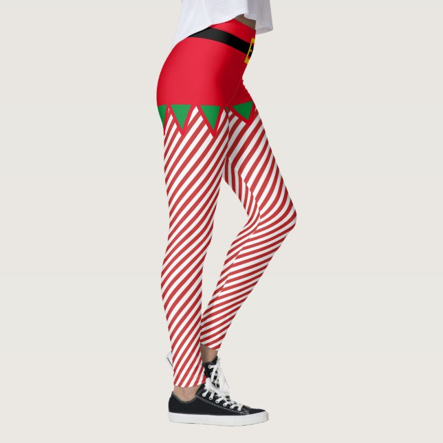 Leggings Navidades De Elf Cortan La Banda De Candy Para Elf (Derecha)