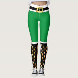 Leggings Navidades de elfo verde de novedad juguetean a sol