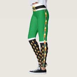 Leggings Navidades de elfo verde de novedad juguetean a sol