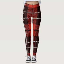 Leggings Navidades de escúfalo colocados en rojo blanco neg