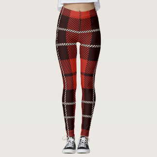 Leggings Navidades de escúfalo colocados en rojo blanco neg