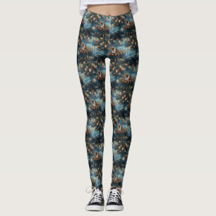 Leggings Navidades de Foxhound ingleses norteamericanos dis