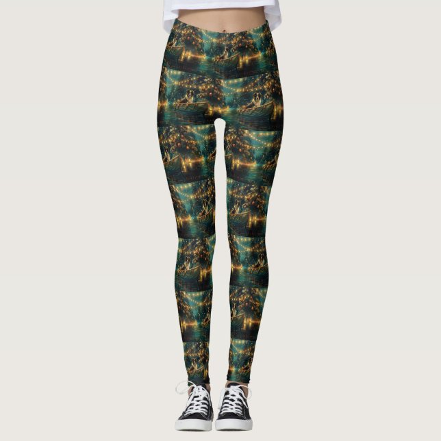 Leggings Navidades de Frontera Collie Voyage festivo (Anverso)
