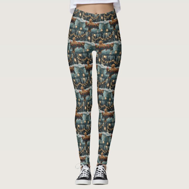 Leggings Navidades de Golden Retriever (Anverso)