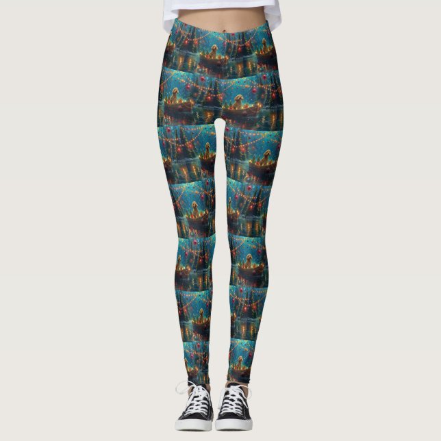 Leggings Navidades de Goldendoodle (Anverso)