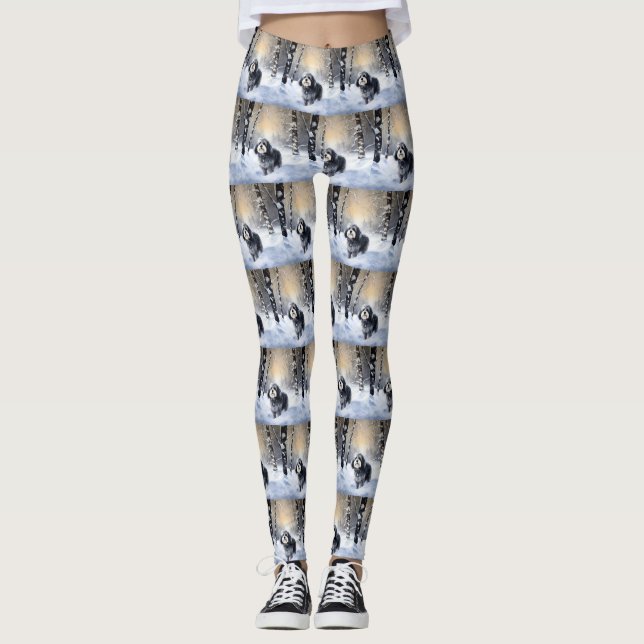 Leggings Navidades de Havanese Let It Snow (Anverso)