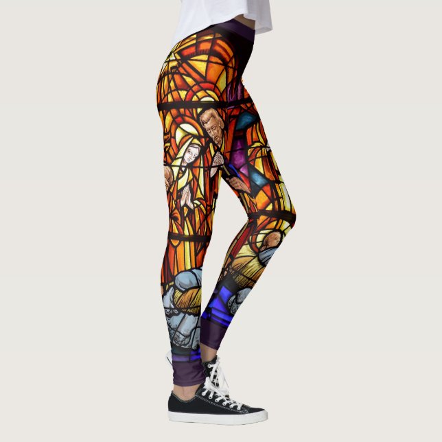 Leggings Navidades de la ventana de vidrio manchado Wow (Derecha)