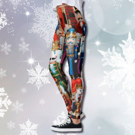 Leggings Navidades de las piernas de los pepitas con ruedas