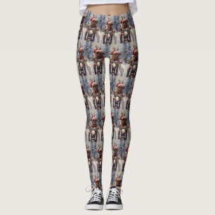 Leggings Navidades de motocicleta Bullmastiff