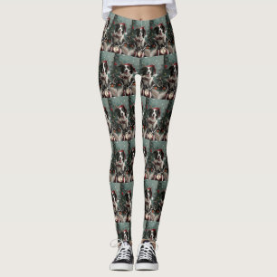 Leggings Navidades de motocicleta de la frontera de Collie