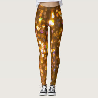 Leggings Navidades de oro: Antecedentes abstractos desenfoc