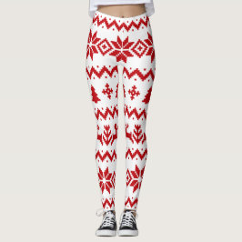 Leggings Navidades de patrón de suéter feo