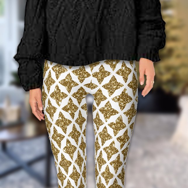 Leggings Navidades de Razzle Dazzle Estrellas de Oro Purpur (Subido por el creador)
