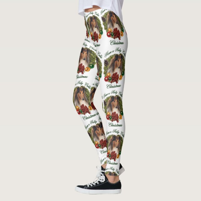 Leggings Navidades de Sable Rough Collie (Izquierda)
