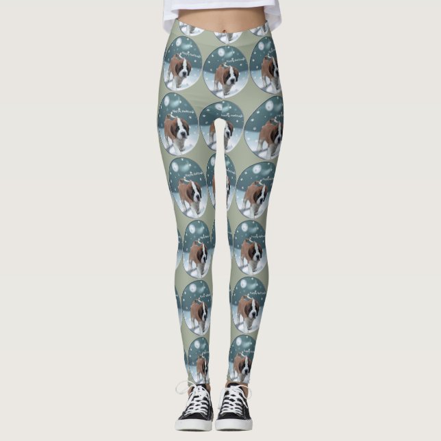 Leggings Navidades de San Bernard Puppy (Anverso)
