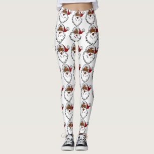 Leggings navidades de santa claus de áfrica negra