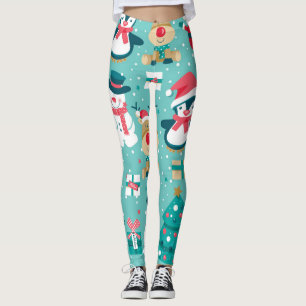 Leggings Navidades de Santa Claus Patrón de época