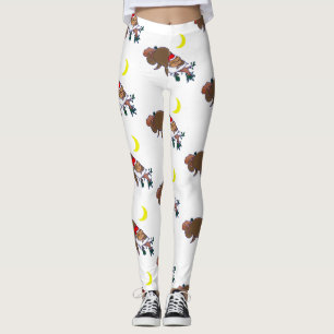 Leggings navidades de santa claus sloth