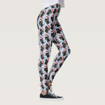 Leggings Navidades de Santa Cruz de Tan Dachshund<br><div class="desc">Estas divertidas leggencias vacacionales seguramente serán un éxito para cualquier amante de Dachshund! Difunde algunas Navidades con alegría por estas leggings femeninas con un doxie negro de cabello largo con un sombrero de Papá Noel. Perfecto para sumergirse en el espíritu durante la época más maravillosa del año. ¡Hace un gran...</div>