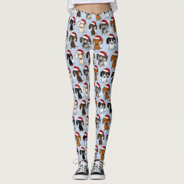 Leggings Navidades de Santa Dachshunds Cute Wiener