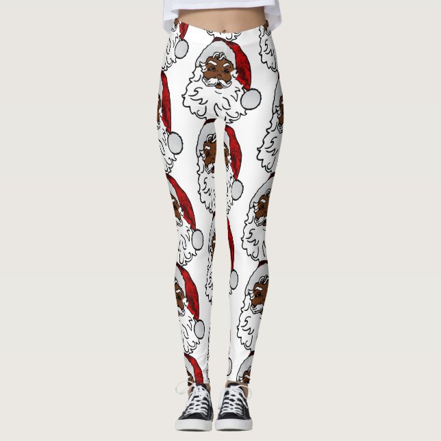 Leggings navidades de santa negra de áfrica (Anverso)