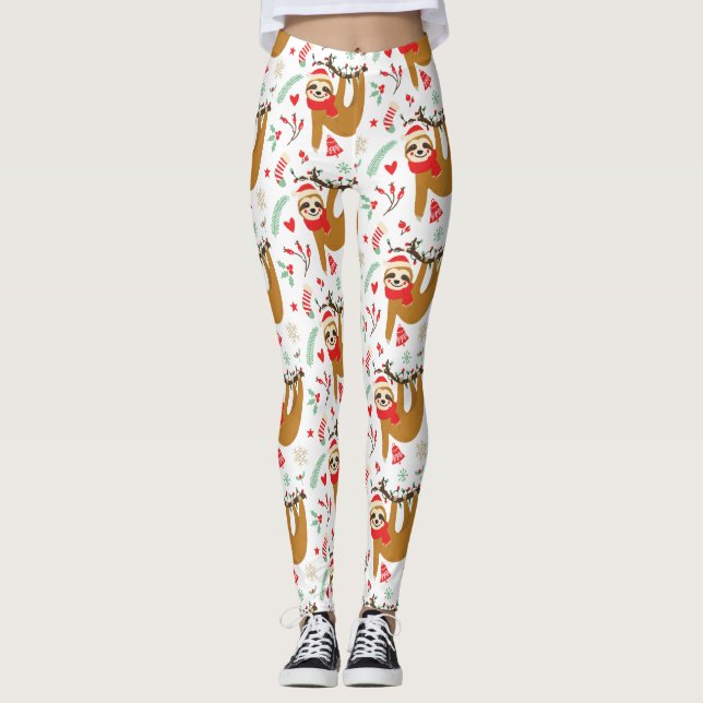 Leggings Navidades de Santa Sloth (Anverso)