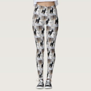 Leggings Navidades de Scottish Terrier Let It Snow