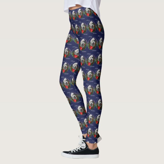 Leggings Navidades de Sheepdog ingleses viejos (Izquierda)