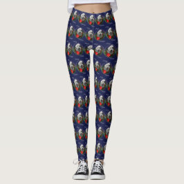 Leggings Navidades de Sheepdog ingleses viejos